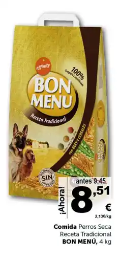 Masymas BON MENÚ Comida Perros Seca Receta Tradicional oferta