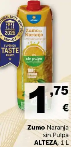 Masymas ALTEZA Zumo Naranja sin Pulpa oferta