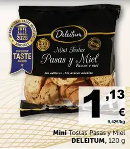 Masymas DELEITUM Mini Tostas Pasas y Miel oferta