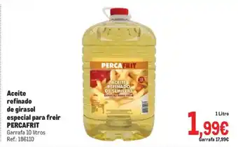 PERCAFRIT Aceite refinado de girasol especial para freir