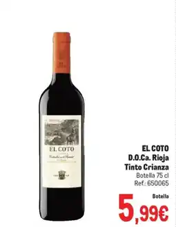 Makro EL COTO D.O.Ca. Rioja Tinto Crianza oferta