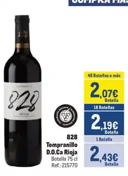 Makro 828 Tempranillo D.O.Ca Rioja oferta