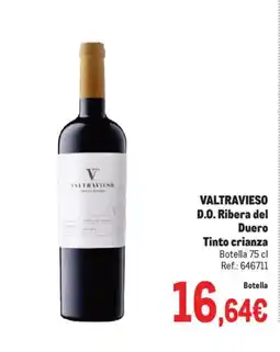 Makro VALTRAVIESO D.O. Ribera del Duero Tinto crianza oferta