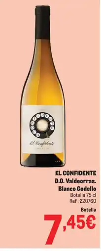 Makro EL CONFIDENTE D.O. Valdeorras. Blanco Godello oferta