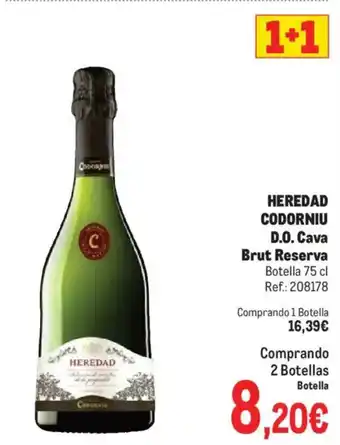Makro HEREDAD CODORNIU D.O. Cava Brut Reserva oferta