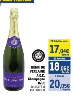 Makro HENRI VERLAINE Champagne Brut oferta