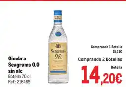 Makro Ginebra Seagrams 0.0 sin alc oferta