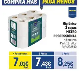 Makro METRO PROFESSIONAL Higiénico 2 capas oferta