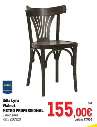 Makro METRO PROFESSIONAL Silla Lyra Walnut oferta