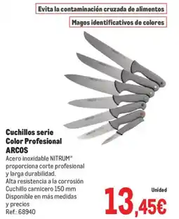 Makro ARCOS Cuchillos serie Color Profesional oferta