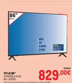 Makro LG Tv 86” ua75006la.aeuq oferta