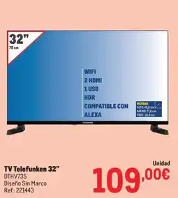 Makro TV Telefunken 32" oferta
