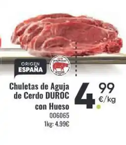Family Cash DUROC Chuletas de Aguja de Cerdo oferta