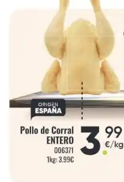 Family Cash ENTERO Pollo de Corral oferta