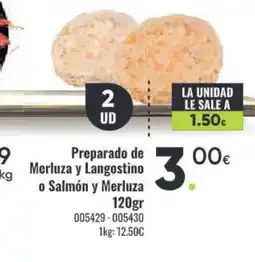 Family Cash Preparado de Merluza y Langostino o Salmón y Merluza oferta