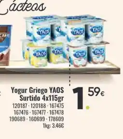 Family Cash YAOS Yogur Griego Surtido oferta