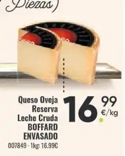 Family Cash BOFFARD ENVASADO Queso Oveja Reserva Leche Cruda oferta
