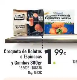 Family Cash Croqueta de Boletus o Espinacas y Gambas oferta