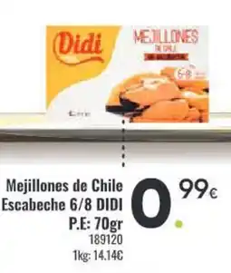Family Cash DIDI Mejillones de Chile Escabeche oferta