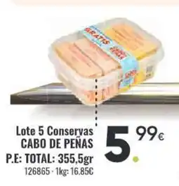 Family Cash CABO DE PEÑAS Lote 5 Conservas oferta