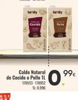 Family Cash Caldo Natural de Cocido o Pollo oferta