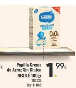 Family Cash NESTLÉ Papilla Crema de Arroz Sin Gluten oferta