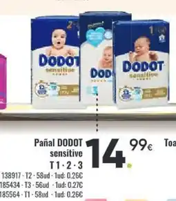 Family Cash DODOT Pañal sensitive oferta