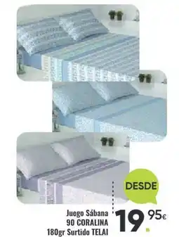 Family Cash TELAI CORALINA Juego Sábana oferta