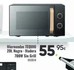 Family Cash TEQUIO Microondas Negro Madera 700W Sin Grill oferta