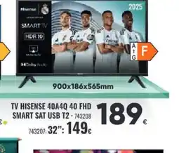 Family Cash HISENSE TV 40A4Q 40 FHD SMART SAT USB T2 oferta