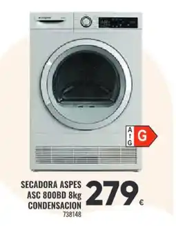 Family Cash ASPES Secadora ASC800DB condensacion oferta
