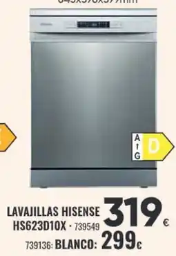 Family Cash HISENSE Lavajillas HS623D10X oferta