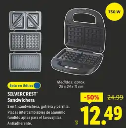 Lidl SILVERCREST Sandwichera oferta