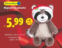 Lidl Mapache de peluche oferta