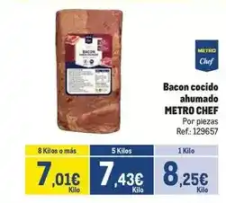 Makro Chef select - bacon cocido ahumado oferta