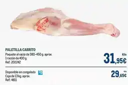 Makro Paletilla cabrito oferta
