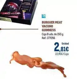 Makro Guinness - burguer meat vacuno oferta