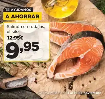 Salmón en rodajas