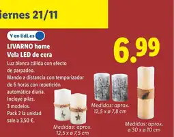 Lidl LIVARNO HOME Vela LED de cera oferta