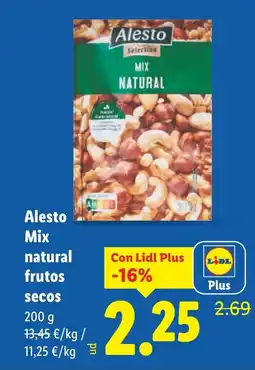 Lidl ALESTO Mix natural frutos oferta