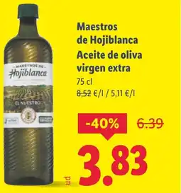 Lidl Maestros de Hojiblanca Aceite de oliva virgen extra oferta