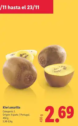 Lidl Kiwi amarillo oferta