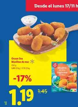 Lidl Ocean Sea Muslitos de mar oferta