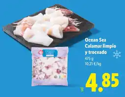 Lidl Ocean Sea Calamar limpio y troceado oferta