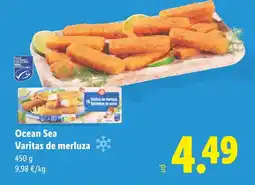 Lidl Ocean Sea Varitas de merluza oferta