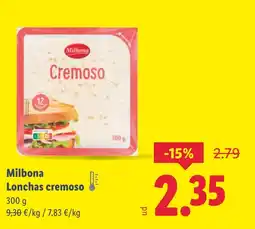 Lidl MILBONA Lonchas cremoso oferta