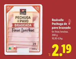 Lidl REALVALLE Pechuga de pavo braseado oferta