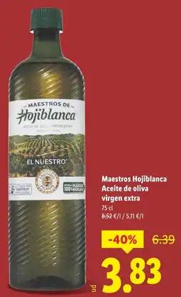 Lidl MAESTROS DE HOJIBLNACA Aceite de oliva virgen extra oferta