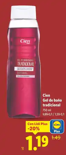 Lidl CIEN Gel de baño tradicional oferta