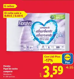 Lidl FLORALYS Papel de cocina compacto oferta